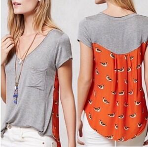 Anthropologie Porridge Surprise Ending Duck Top XS